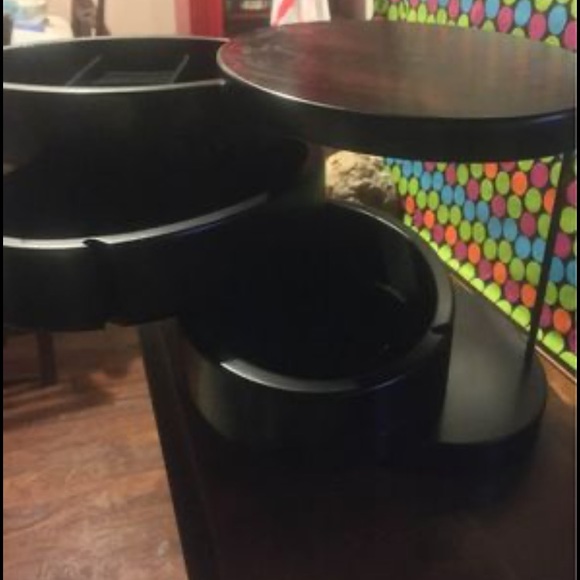 Heavy Wood Oval Mulit-level Jewelry Box-Like New - Picture 4 of 5